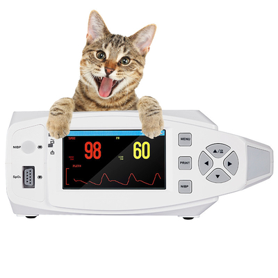 10 ila 300mmHg Kedi Köpek Çok Parametre Yaşamsal Belirti Monitörü Elde Taşınabilir
